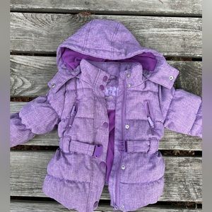 Girls 2T Joe Fresh Puffer Jacket Purple